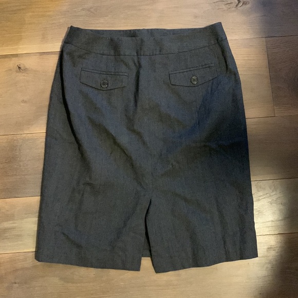 Loft Grey Wool Pencil Skirt - Picture 3 of 4